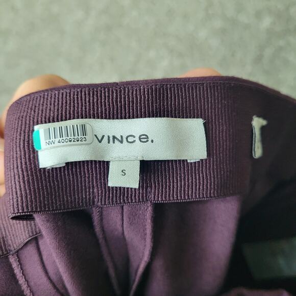 Vince Purple Stitch Front Midrise Ponte Stretch Pants Womens Size Small - Picture 4 of 10